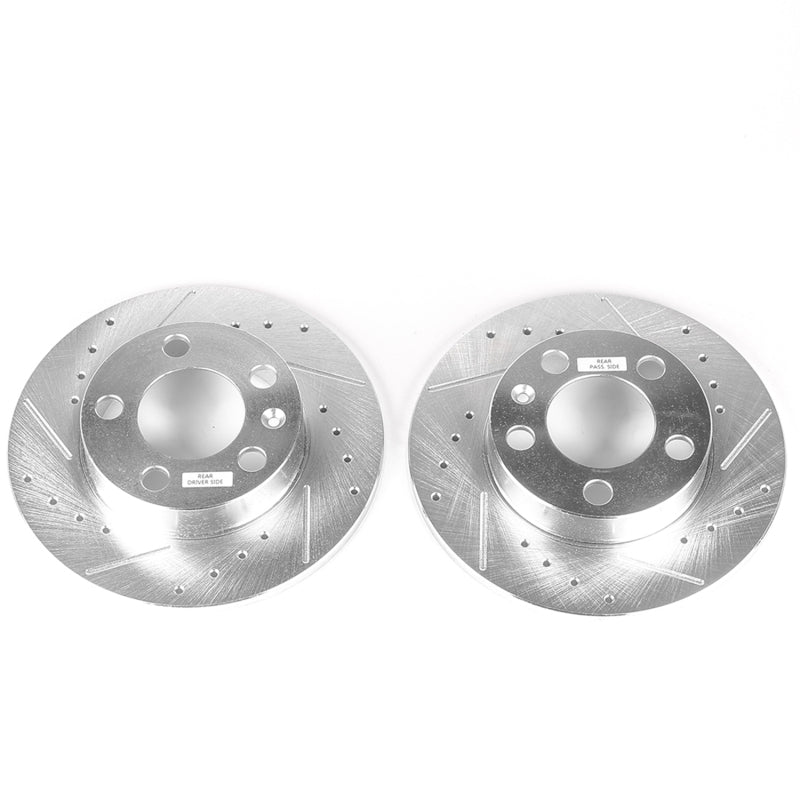 PowerStop 99-06 Audi TT Rear Evolution Drilled & Slotted Rotors - Pair