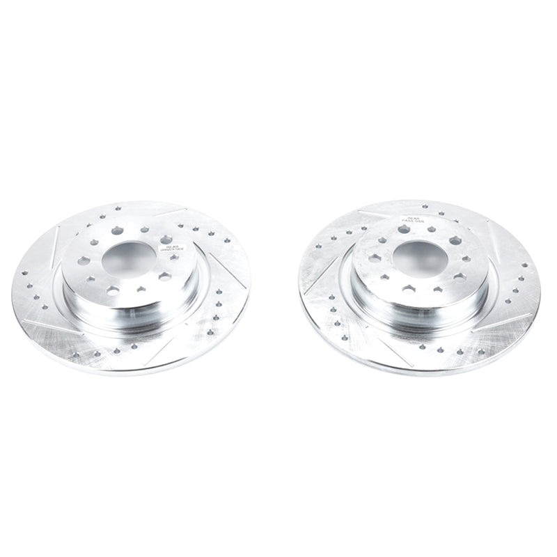 PowerStop 14-19 Fiat 500L Rear Evolution Drilled & Slotted Rotors - Pair