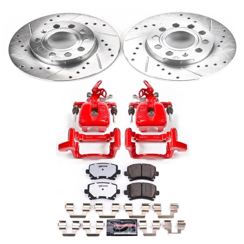 PowerStop 2008 Audi A3 Z26 Street Kit w/ Calipers - Rear