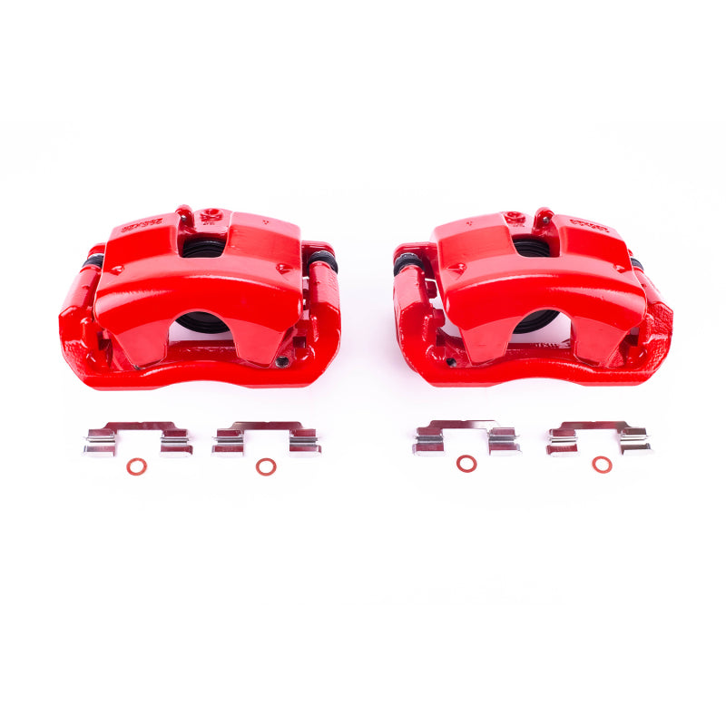 PowerStop 09-12 Mercedes-Benz C300 Front Red Calipers w/Brackets - Pair