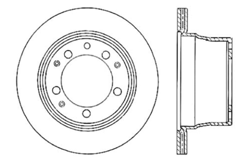 StopTech 87-89 Porsche 944 (Exc Turbo) Drilled and Slotted Left Rear Rotor
