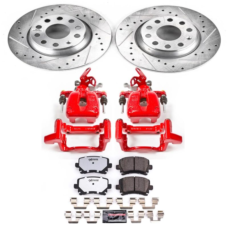 PowerStop 2009 Audi A3 Z26 Street Kit w/ Calipers - Rear