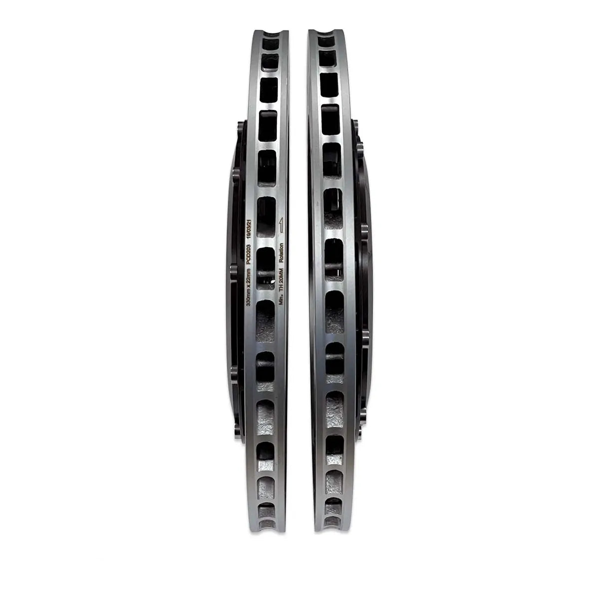 034Motorsport Floating Rear Rotors 370mm - Audi B9/B9.5 A4/S4, A5/S5, Q5/SQ5, & RS4/RS5