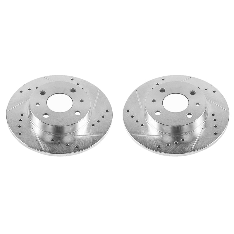 PowerStop 12-18 Fiat 500 Rear Evolution Drilled & Slotted Rotors - Pair