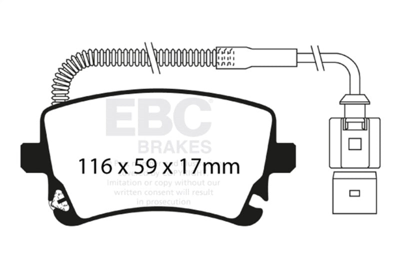 EBC 09-11 Audi A6 Quattro 3.0 Supercharged Yellowstuff Rear Brake Pads