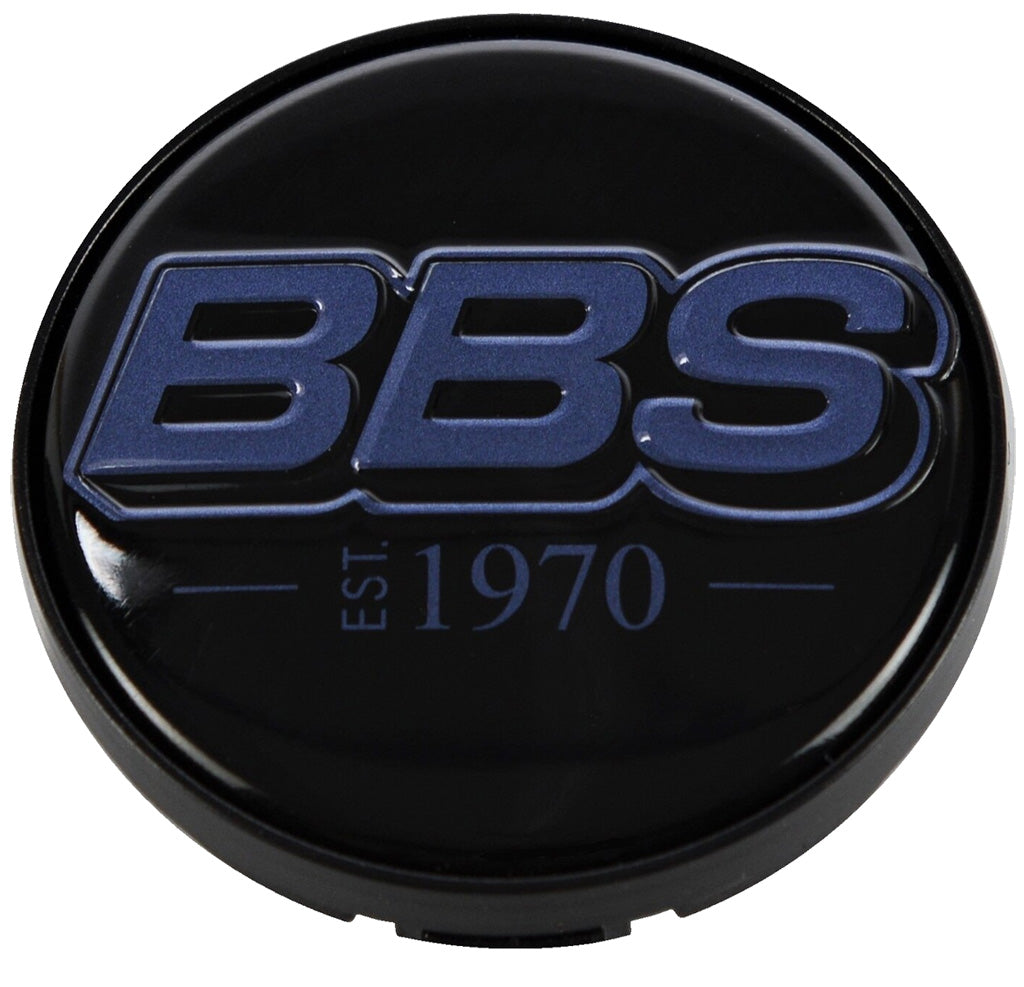 BBS LOGO Center Cap Set 70mm Black/Blue EST. 1970
