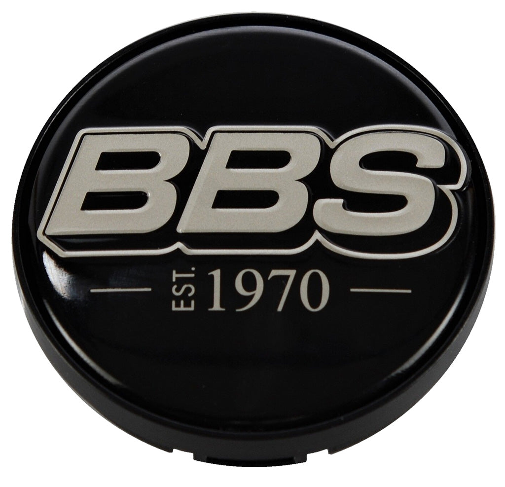 BBS LOGO Center Cap Set 56mm Black/White-Gold EST. 1970