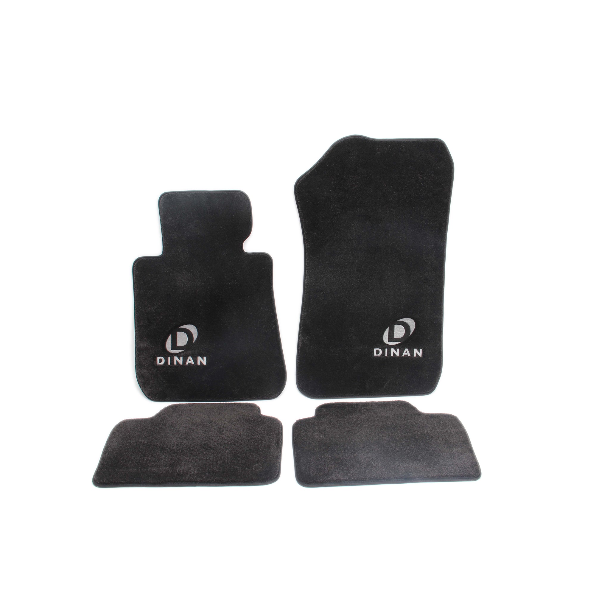 Dinan F07 MATS; BLACK W/ SILVER LOGO