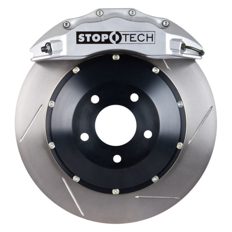 StopTech 07-10 BMW X5 3.0si / 11-12 X6 xDrive Front BBK w/ Silver ST-60 Calipers 380x32mm Slot Rotor