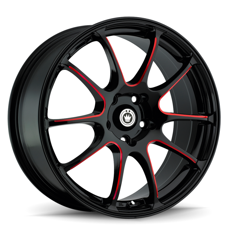 Konig Wheels Konig Illusion 18x8 5x114.3 ET45 Black/Ball Cut Red