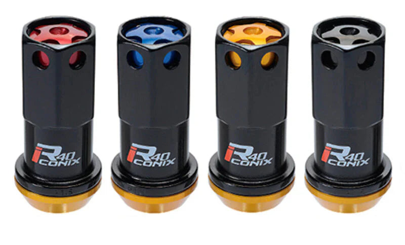 Project Kics 12X1.25 Black R40 Lug Nut - Single