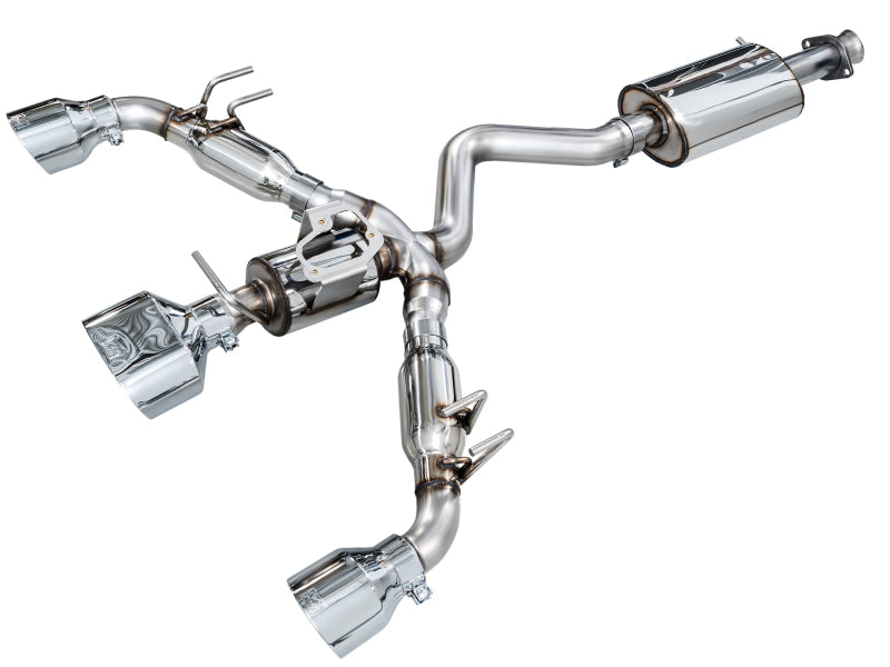 AWE Tuning AWE 23-24 Toyota GR Corolla Touring Edition Catback Exhaust - Chrome Silver Tips