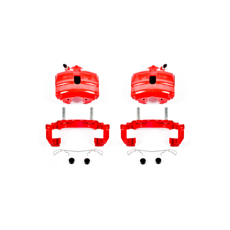 PowerStop 08-09 Audi TT Front Red Calipers w/Brackets - Pair