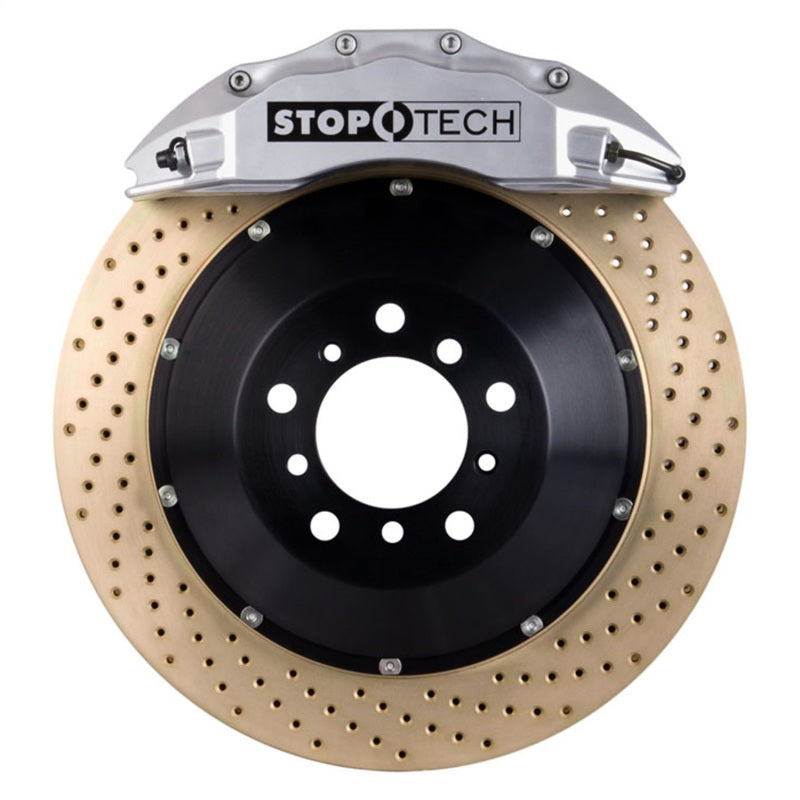 StopTech 08-13 BMW M3 Front BBK w/Silver ST-60 Calipers Zinc Drilled 380x35mm Rotors Pads & SS Lines