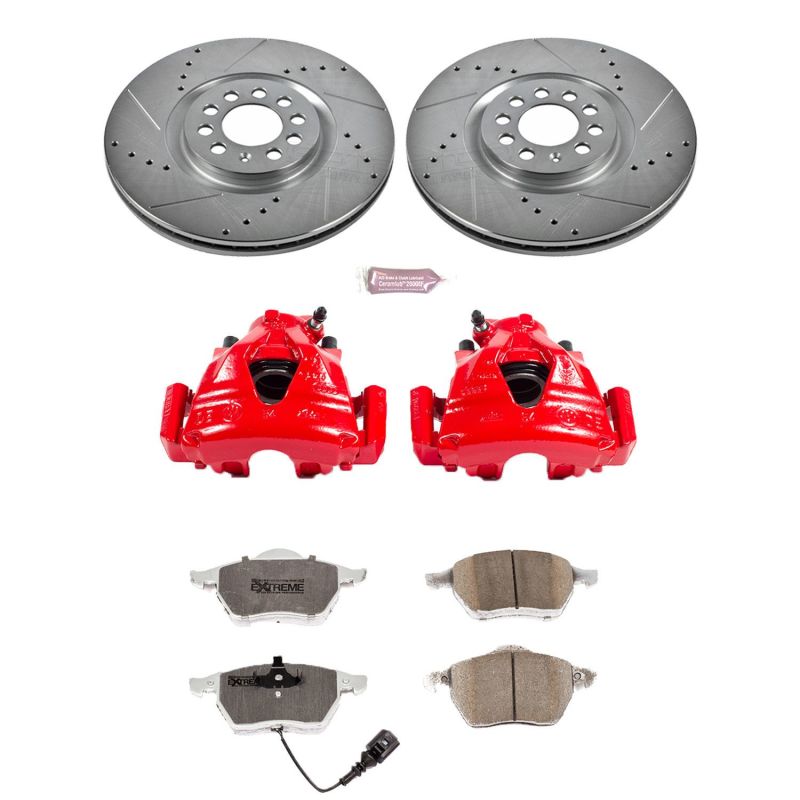 PowerStop 99-06 Audi TT Front Z26 Street Warrior Brake Kit w/Calipers