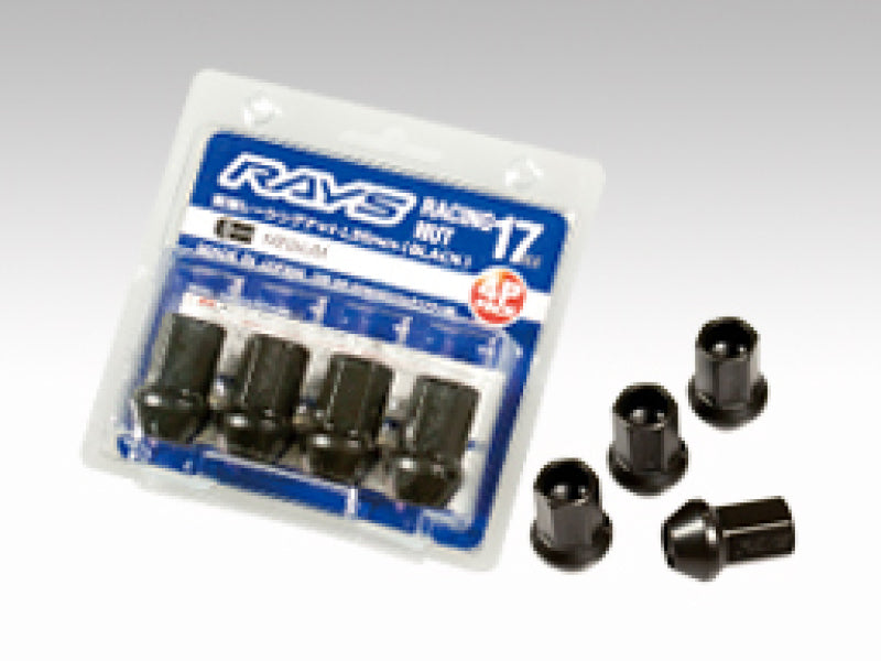 Rays Wheels 17 Hex Racing Lock Set L35 M12x1.50 - Black (4 Pieces)