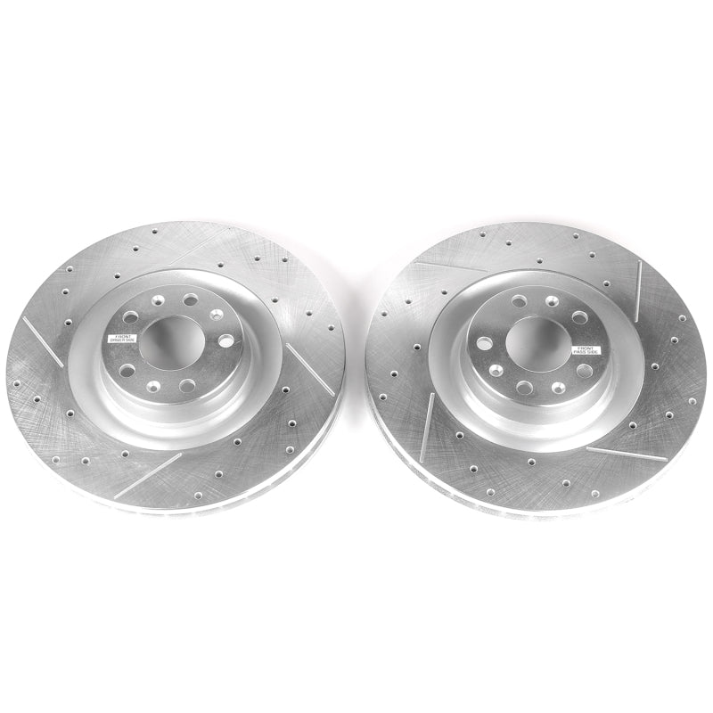 PowerStop 09-10 Audi A6 Quattro Front Evolution Drilled & Slotted Rotors - Pair