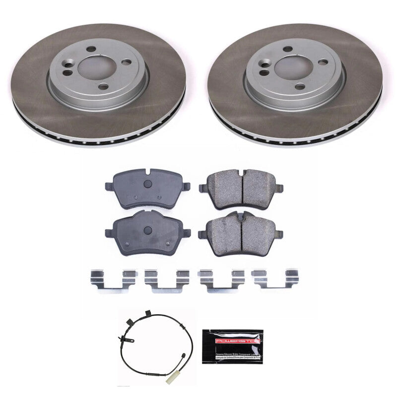 PowerStop 12-15 Mini Cooper Front Semi-Coated Rotor Kit