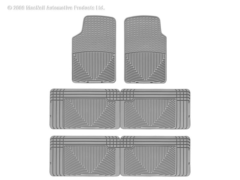 WeatherTech 80-93 Volkswagen Vanagon Front/Rear/And Rear Rubber Mats - Grey