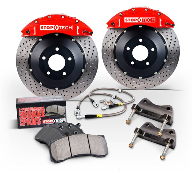 StopTech 15 Audi S3 /15 Volkswagen Golf R Front BBK w/ Silver ST-40 Caliper Slotted 355X32 2pc Rotor