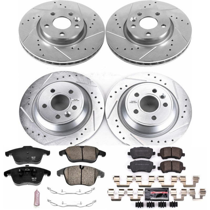 PowerStop 12-15 Land Rover Range Rover Evoque Front & Rear Z23 Evolution Sport Brake Kit