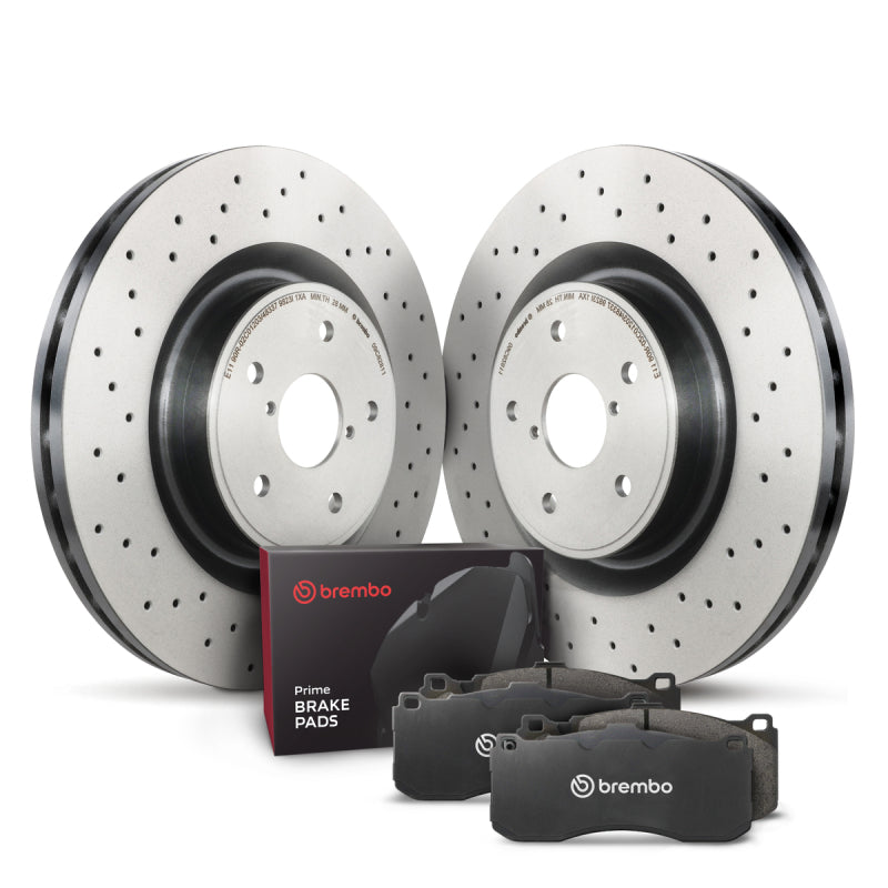 Brembo OE Front Disc Brake Kit for 2012-2014 Mercedes-Benz E550 4Matic - P50098 Pads