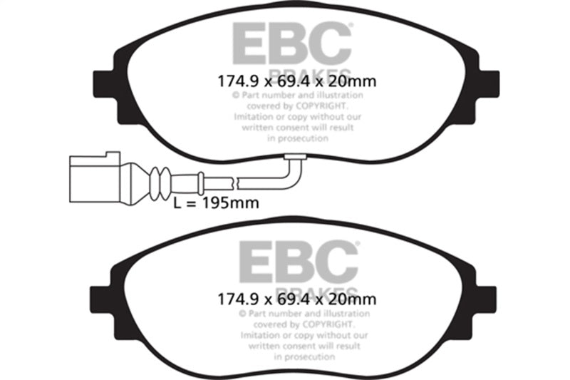 EBC YellowStuff Performance Front Brake Pads DP42127R