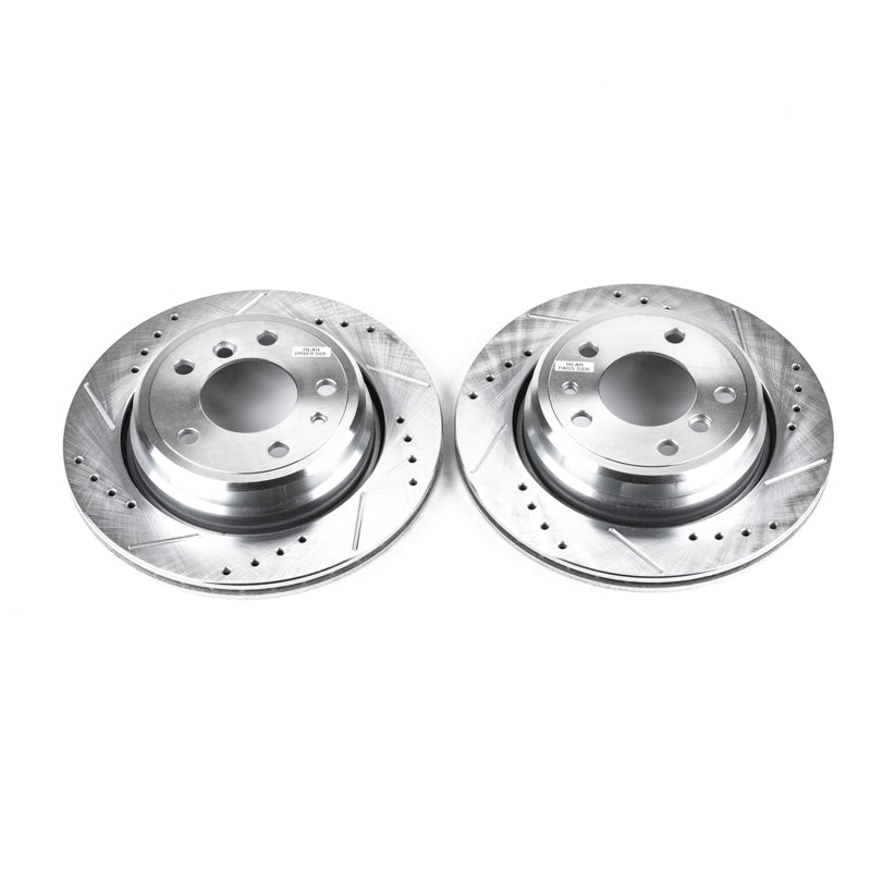 PowerStop 94-95 BMW 540i Rear Evolution Drilled & Slotted Rotors - Pair