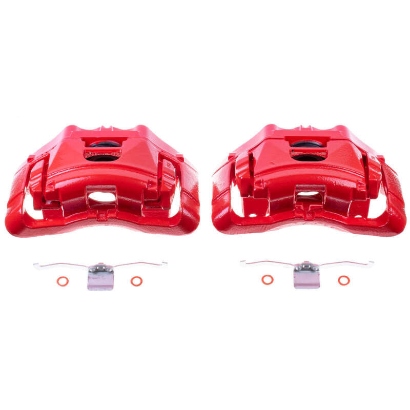 PowerStop 05-09 Audi A4 Front Red Calipers w/Brackets - Pair