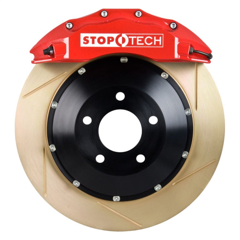 StopTech 08-11 Audi S4 Front BBK Red ST-60 Calipers Zinc Slotted 355x32mm Rotors