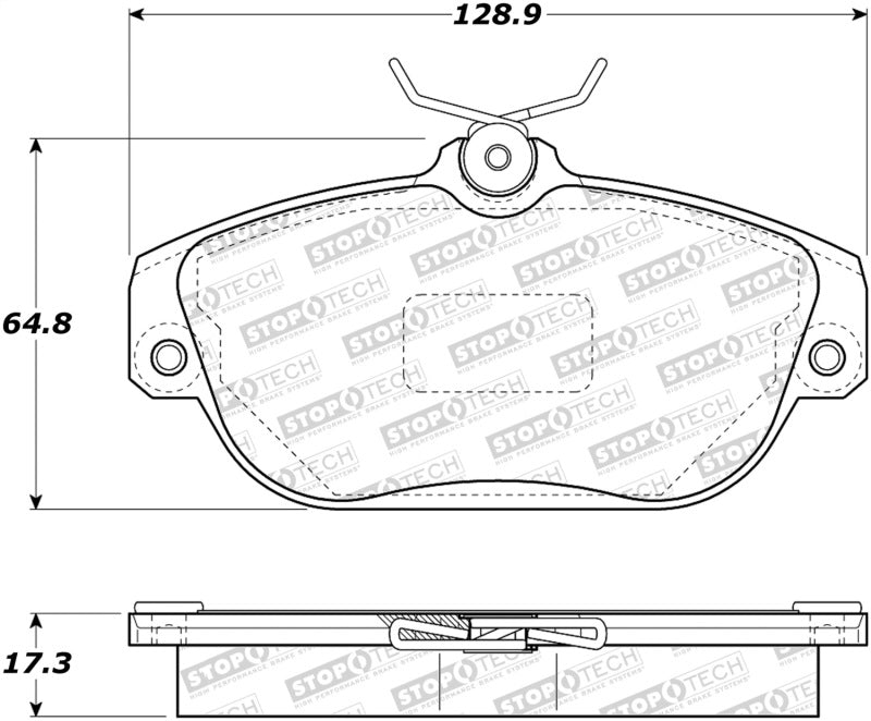 Stoptech PosiQuiet 11-17 BMW X3 Premium Ceramic Rear Brake Pads