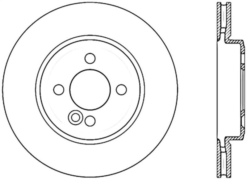 Stoptech 07-16 Mini Cooper Front Premium High-Carbon CRYO Rotor