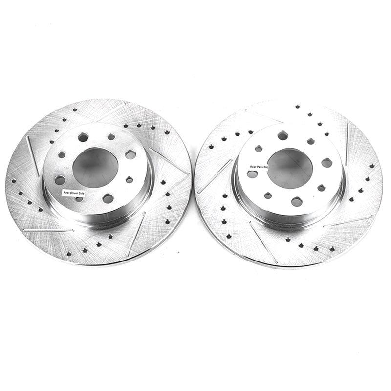 PowerStop 13-18 Fiat 500 Rear Evolution Drilled & Slotted Rotors - Pair