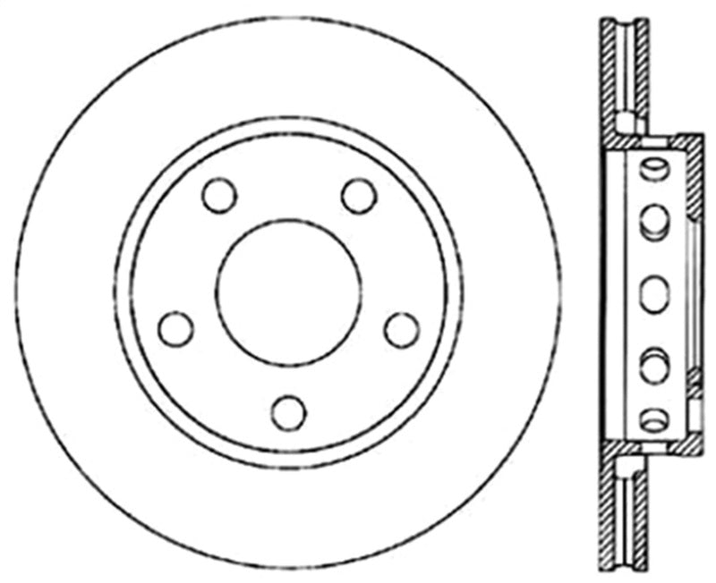 StopTech 2/99-02 Audi S4 Slotted & Drilled Left Rear Rotor