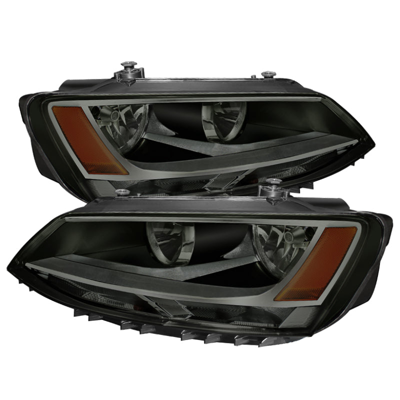 SPYDER Xtune Volkswagen Jetta 11-14 Amber Crystal Headlights Smoked HD-JH-VJ11-AM-SM