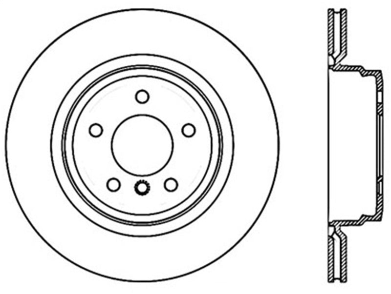 StopTech Power Slot 06 BMW 325 Series/07-09 328 Series Rear Rear Cryo Slotted Rotor