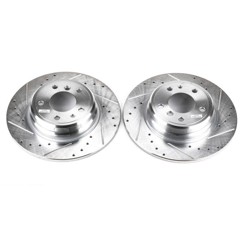 PowerStop 1995 BMW 740i Rear Evolution Drilled & Slotted Rotors - Pair