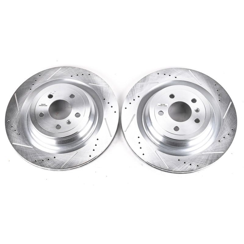 PowerStop 13-16 Mercedes-Benz GL350 Rear Evolution Drilled & Slotted Rotors - Pair
