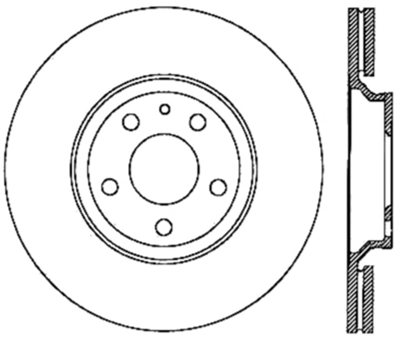 StopTech Power Slot 05-11 Audi A6 Quattro Front Right Cryo Slotted Rotor