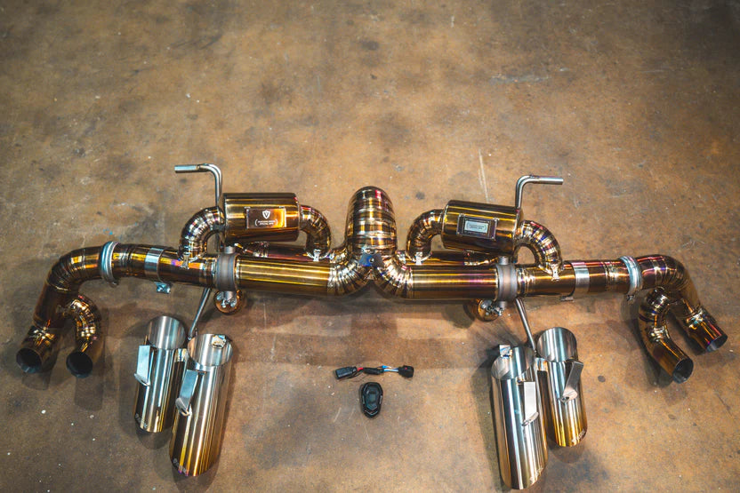 Valvetronic Designs - Lamborghini LP-580, LP-610 Huracan 5.2L F1 Catback Grade 5 Titanium Reuses OEM Tips