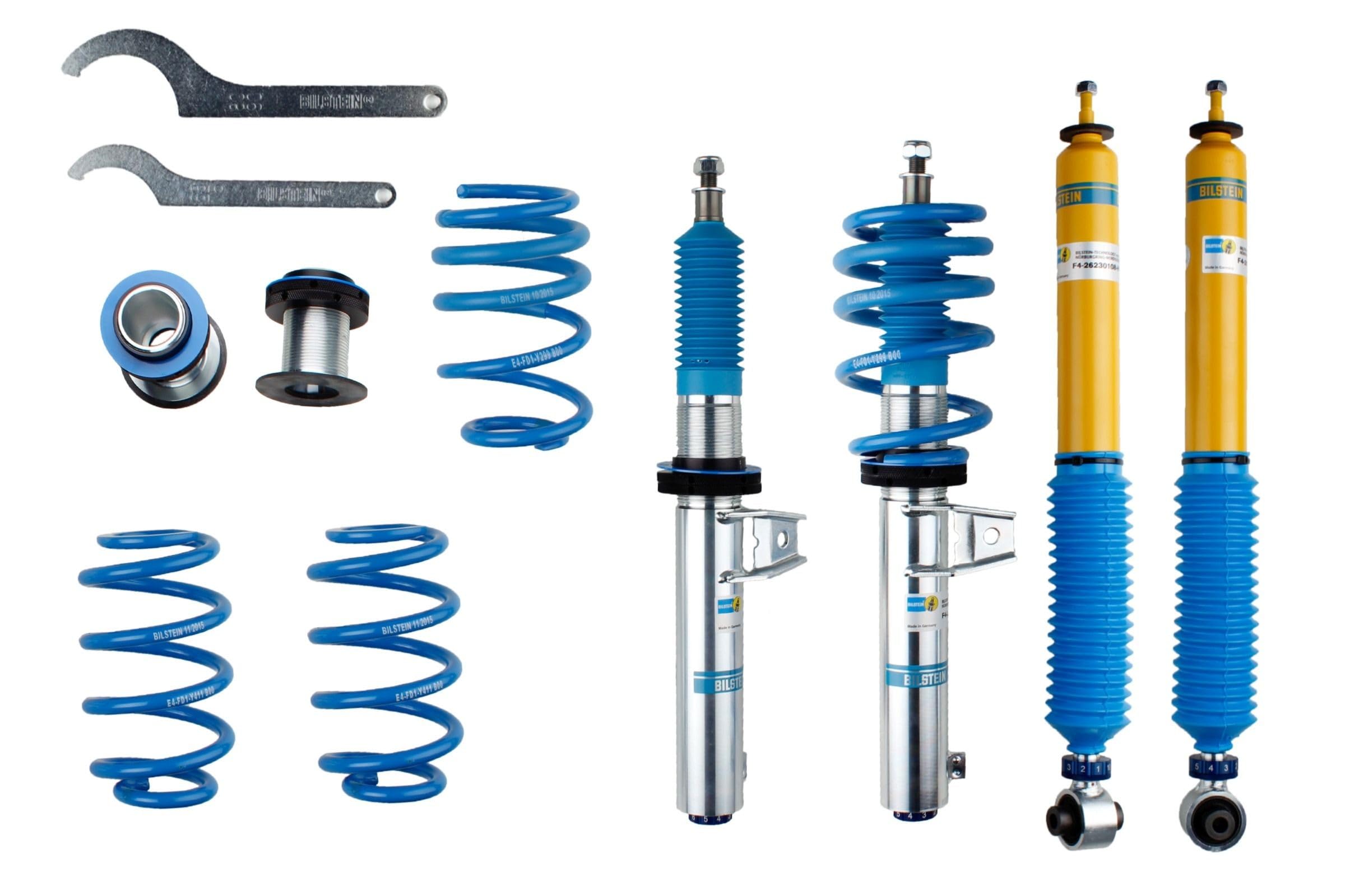 Bilstein B16 (PSS10) Front & Rear Performance Sus System 2015 VW Golf w/ 55mm Outside Dia Strut - 48-230049