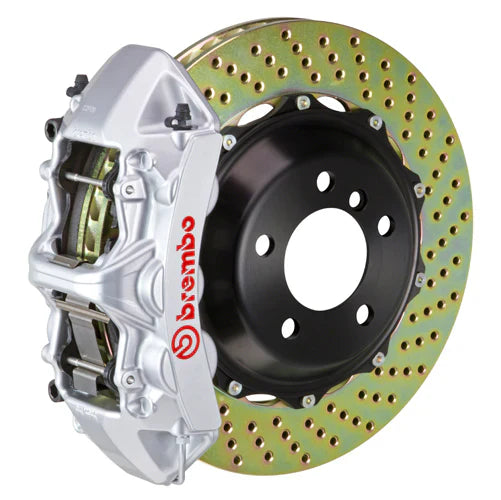 Brembo 24+ BMW M30i/530i XDrive Front GT BBK 6 Piston Cast 380x34 2pc Rotor Drilled - Silver