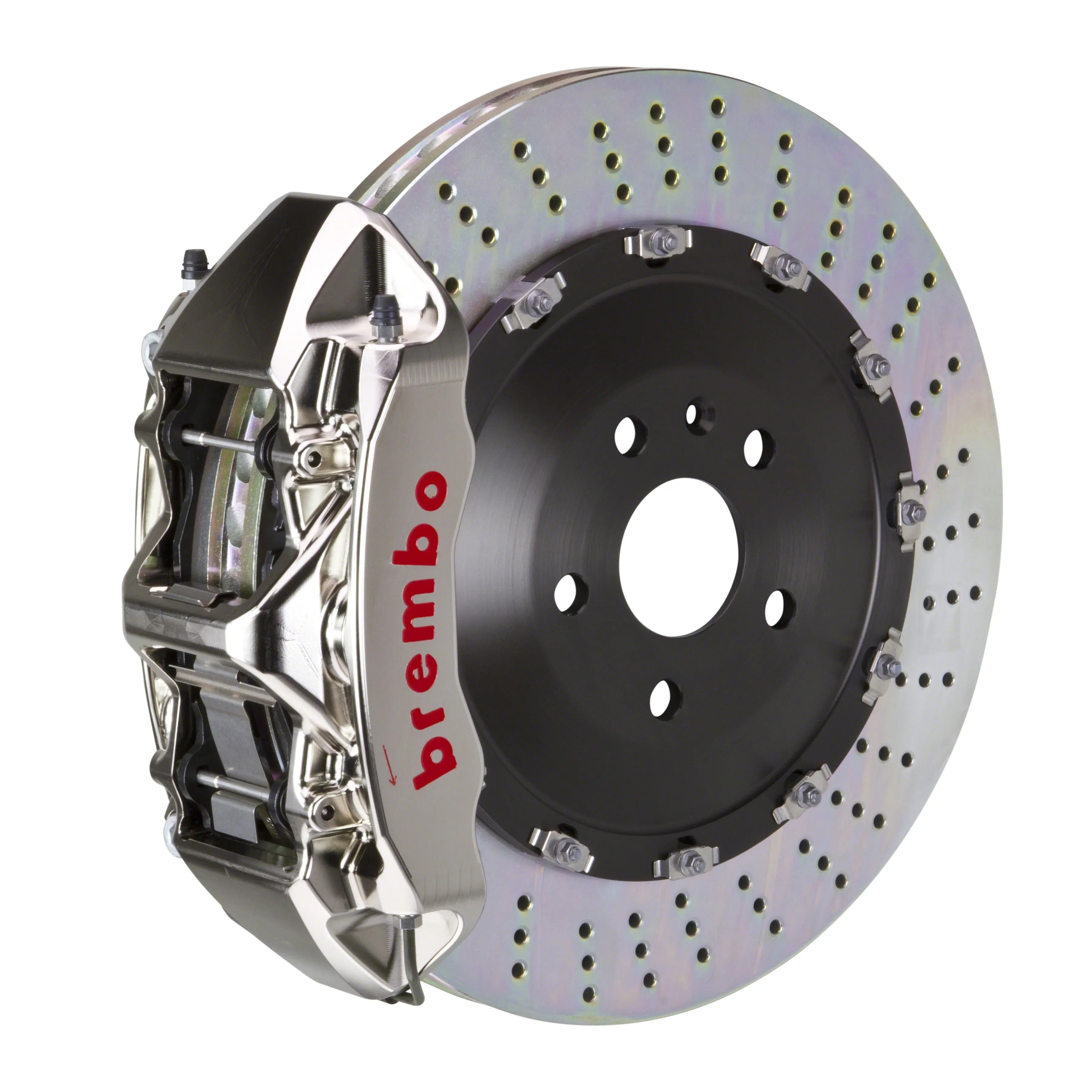 Brembo 18-25 Audi Q5/SQ5 (FY) Front GT BBK 6 Piston Monobloc 380x34mm 2pc Drilled Rotor - Silver - Caliper Style 1