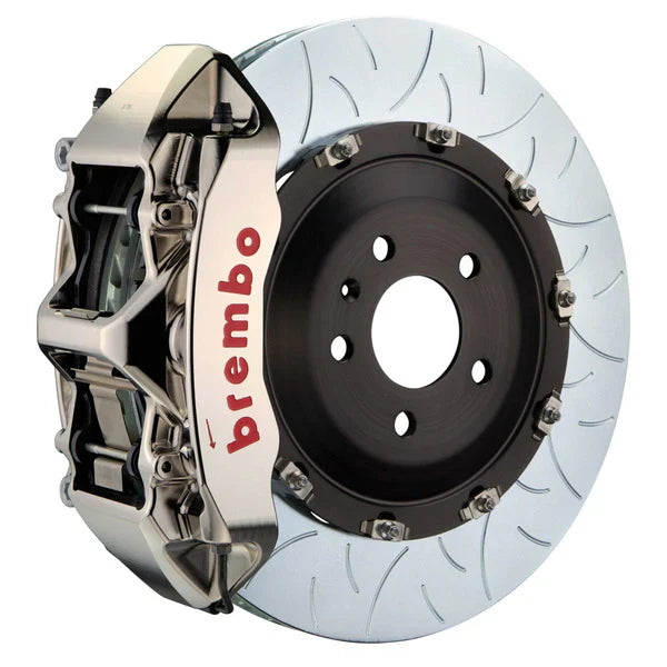 Brembo 23+ GR Corolla Rear GTR BBK 4 Piston Billet 345x28 2pc Rotor Slotted Type-3- Nickel Plated