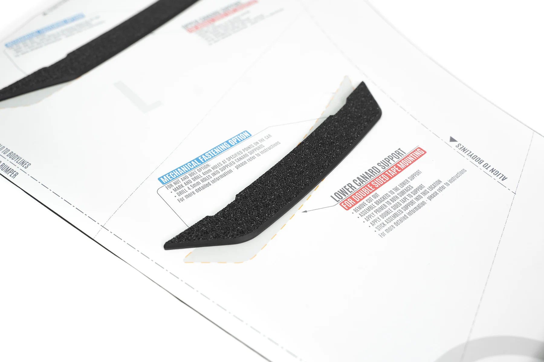 Flow Designs Full Lip Splitter Set Gloss Black - Toyota GR Corolla