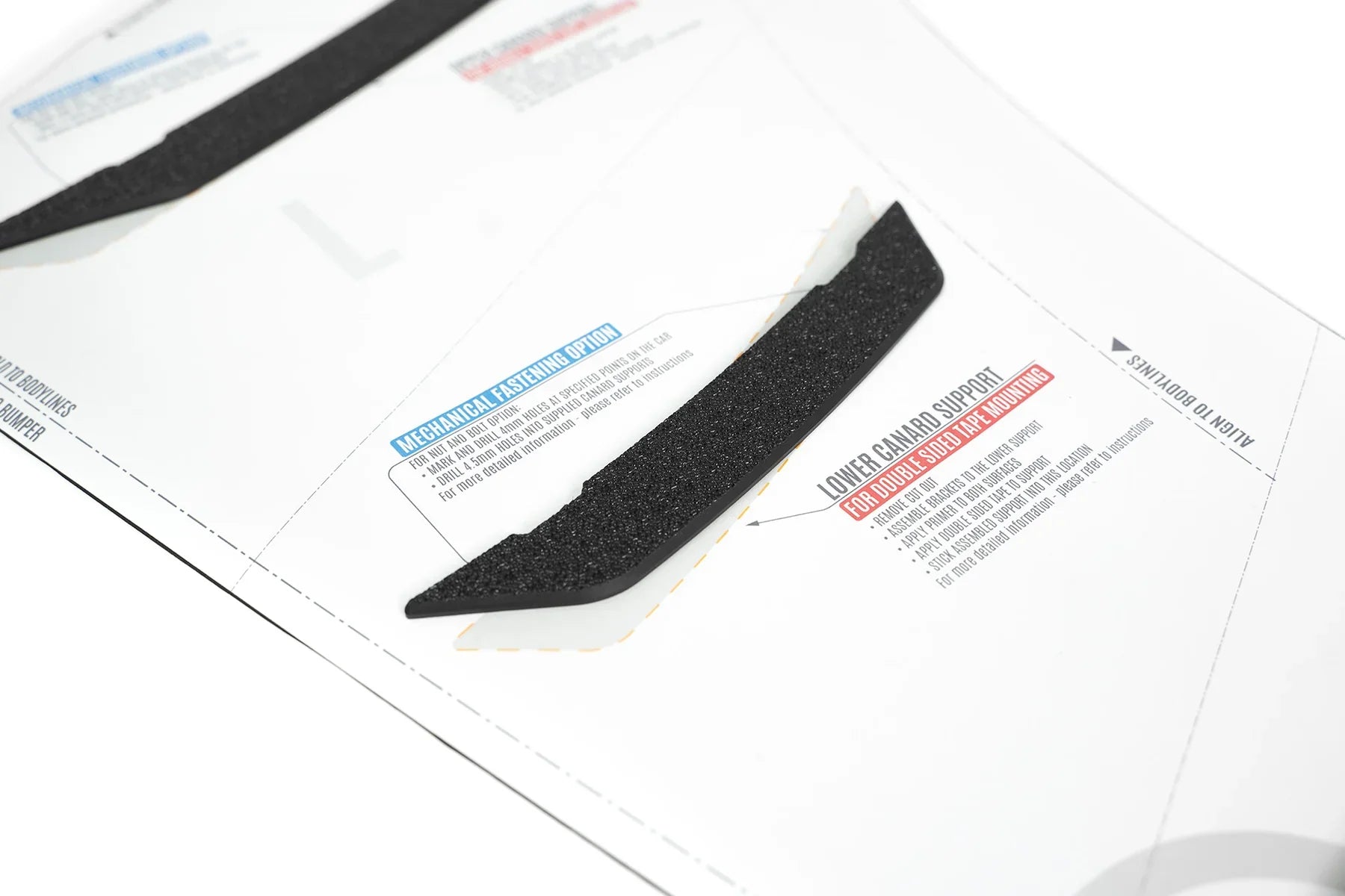 Flow Designs Full Lip Splitter Set Textured Black - Toyota GR Corolla