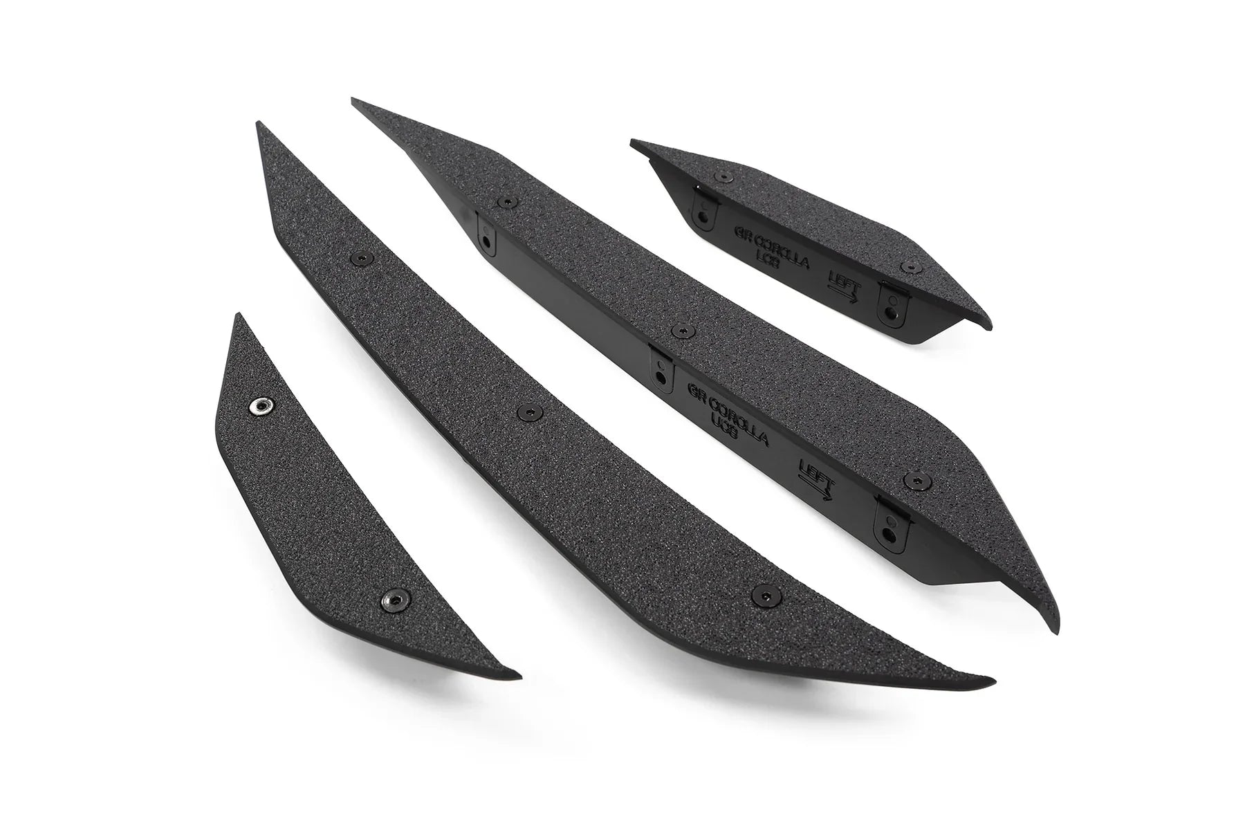 Flow Designs Full Lip Splitter Set Textured Black - Toyota GR Corolla