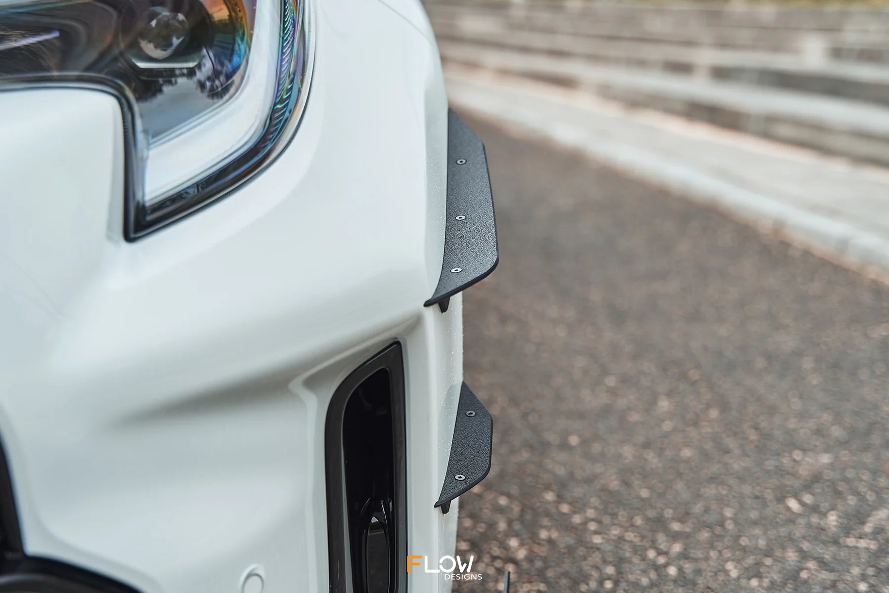 Flow Designs Full Lip Splitter Set Gloss Black - Toyota GR Corolla