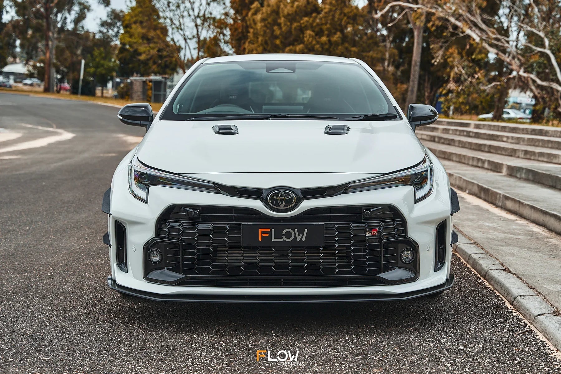 Flow Designs Full Lip Splitter Set Textured Black - Toyota GR Corolla