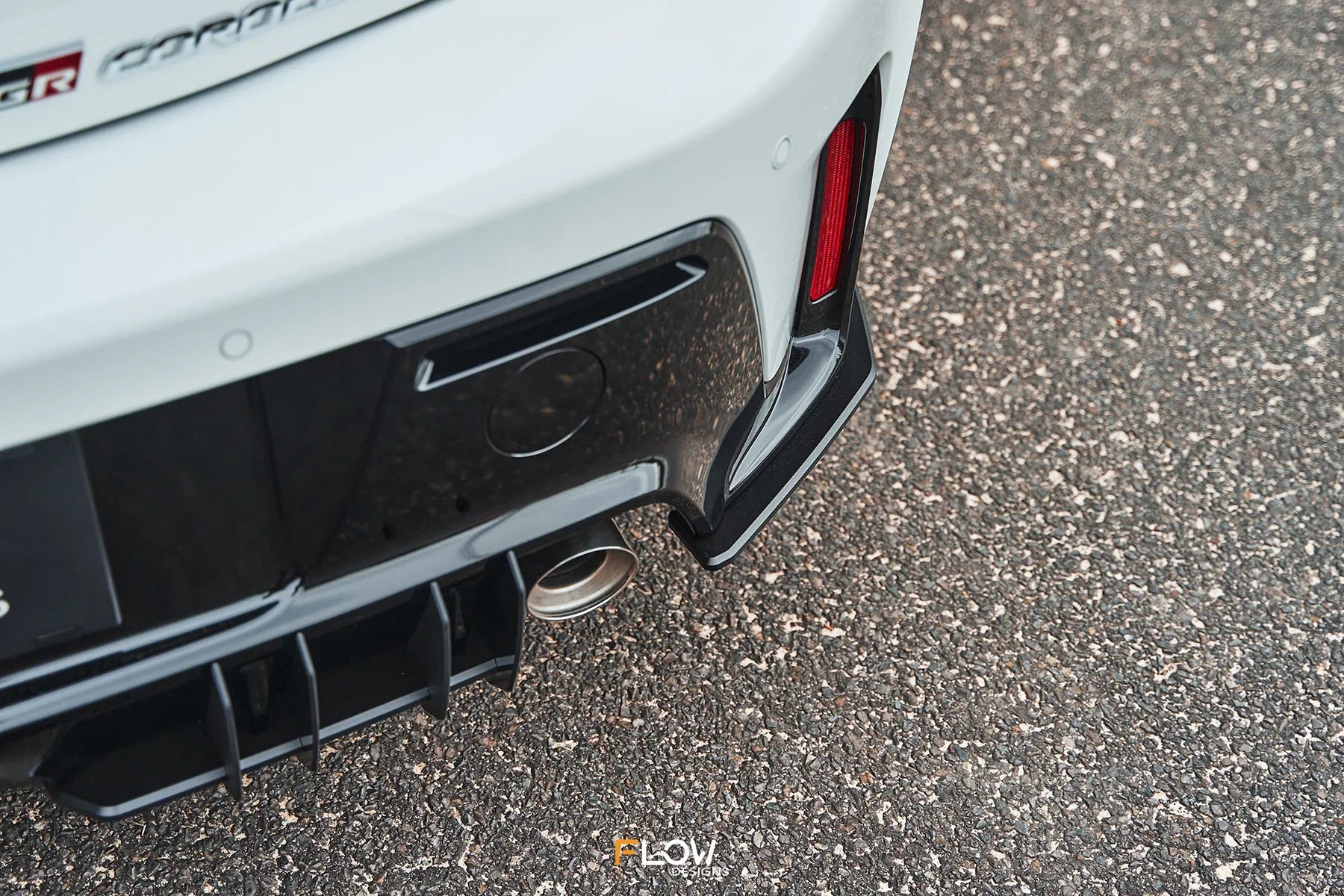 Flow Designs Full Lip Splitter Set Textured Black - Toyota GR Corolla